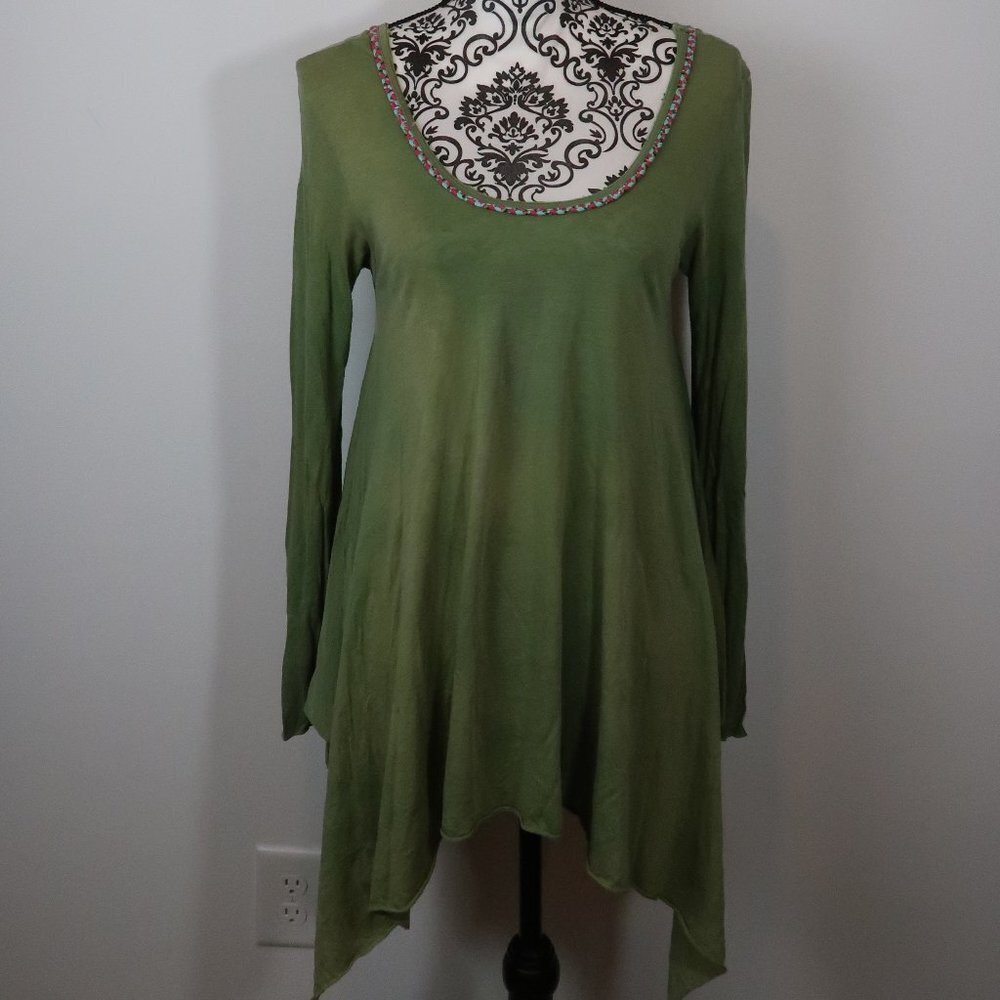 Project E Vintage Green Long Sleeve Shirt M